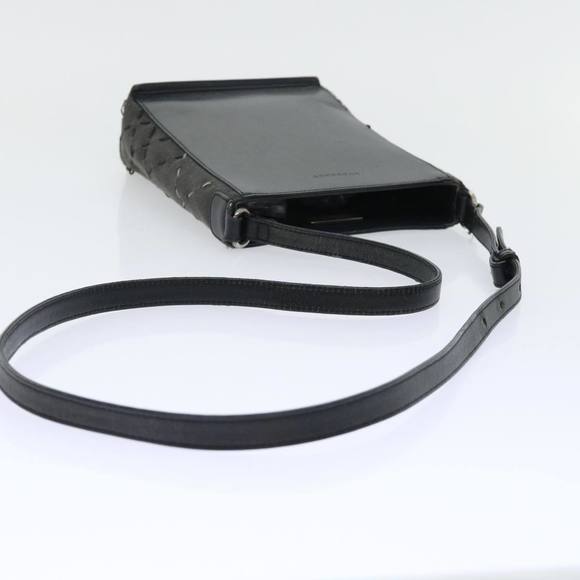 BURBERRY Shoulder Bag Leather Suede Black Auth bs7703 - Picture 7 of 16